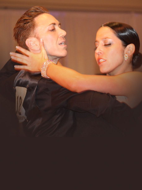 Closeup of tango performance