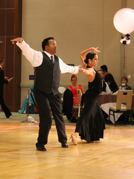 Nicole and her student during Tango routine